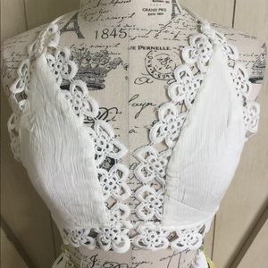 🌴White Boho Crochet Croptop🌴